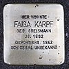 Stolperstein Uhlandstr. 38 Karpf Faiga