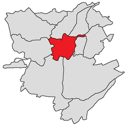 District Kentron (in rood)