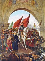 Η είσοδος του σουλτάνου Μωάμεθ Β΄ στην Κωνσταντινούπολη. Πίνακας του Φαούστο Ζονάρο (1854–1929)