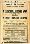 A Bartók-mű ősbemutatójának plakátja