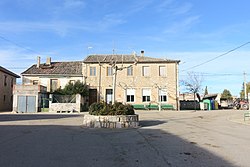 Plaza de San Mamés, in Cilleruelo de San Mamés (Segovia, Spain).