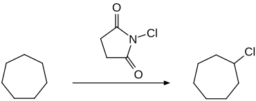 Chlorierung von Cycloheptan mittels N-Chlorsuccinimid