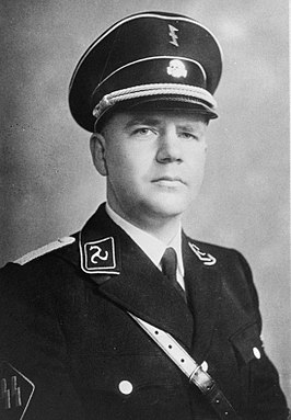 Feldmeijer in het uniform van de Nederlandsche SS