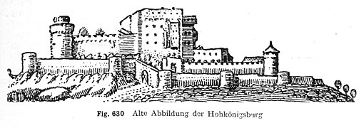 Hohkönigsburg nach dem Brand 1633