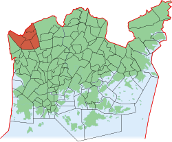 Position of Kaarela within Helsinki