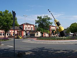 Voorzijde Station Leer (2007)