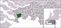 Roosendaal'nin Kuzey Brabant'taki konumu