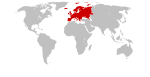 Weltkugel, Europa hervorgehoben