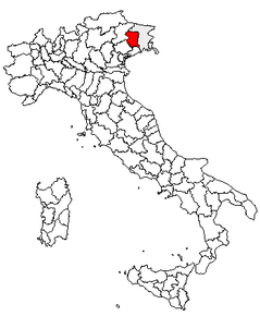 Poziția regiunii Provincia di Pordenone