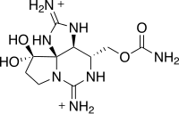 Structuurformule van saxitoxine