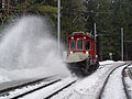 Selbstfahrende Schneekehre SK 200 der Innsbrucker Straßenbahn, (1907 AEG) ursprünglich für die Wiener Straßenbahn gebaut.