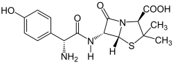 Strukturformel von Amoxicillin
