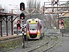 A V/Line train entering Ballarat station in September 2016