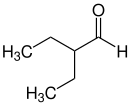 Strukturformel von 2-Ethylbutanal