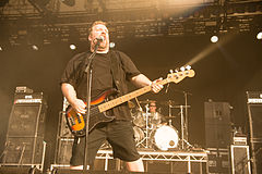 Phil Rind performing with Sacred Reich at the Gelsenkirchen Rock Hard Festival