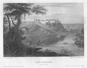 Fort Snelling, um 1850.