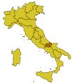Lage der Region Molise in Italien