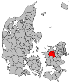 Kart over Holbæk kommune