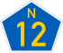 National route N12 shield