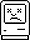 An icon similar to the Happy Mac, except in black and white with Xs on its eyes. Usually displayed on black background with a code underneath.