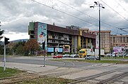 The remains of the planned extension to Dobrinja, in the background are the remains of the Sarajevo Retirement Home, which was very new at the time of the siege