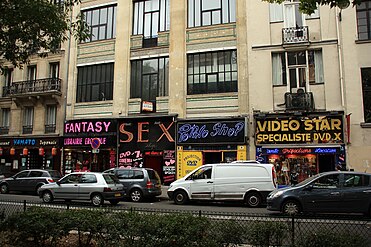 Boulevard de Clichy is famous for its sex shops