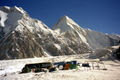 Güney Inılçek ana kampı, Chapaev ile Han Tengri karşısındaki buzullar