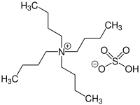 Strukturformel von Tetrabutylammoniumhydrogensulfat