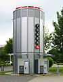 Automat Paczkowy Tower 24 w Parku Technologicznym w Dortmundzie; koncepcja przygotowana przez Fraunhofer Institut für Materialfluss und Logistik (IML)