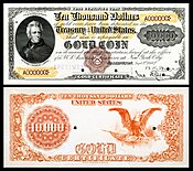 $10,000 (specimen), Andrew Jackson