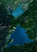Walchensee und Kochelsee (NASA-Satellitenbild)