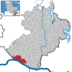 Elhelyezkedése Schleswig-Holstein térképén