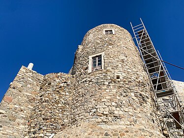 Glezos Tower near the gate of the castle of Naxos