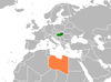 Location map for Hungary and Libya.