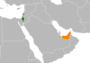 Lage von Israel und der Vereinigten Arabischen Emirate