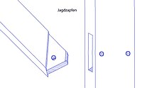 Jagdzapfen an einem Kopfband (Jagdband)[13]