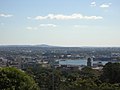 Mount Surgarloaf (just left of centre) as seen from inner city Newcastle