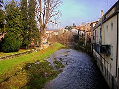 The Soligo river in Pieve di Soligo