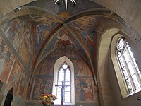 Kirche Chorturm Programm der Secco Malerei