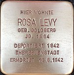 Stolperstein für Rosa Levy (Neusser Straße 38)