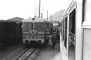 Triebwageneinheit der JŽ-Baureihe 802 im Bahnhof Dubrovnik