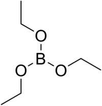 Structuurformule van tri-ethylboraat