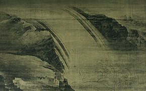 Wasserfall, Wang Wei (8. Jahrhundert)