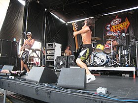 Pepper performing on the Vans Warped Tour in 2007