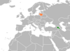 Location map for Armenia and Lithuania.