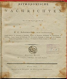 Astronomische Nachrichten. Band 1. 1823