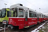 Weense c6‑bijwagen in de remise in Nieuwegein.