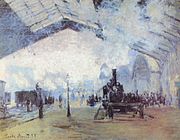 Arritja e Trenit të Normandisë, Gare Saint-Lazare, 1877, Instituti i Artit i Çikagos