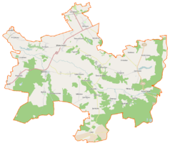 Mapa konturowa gminy Malechowo, w centrum znajduje się punkt z opisem „Sulechowo”