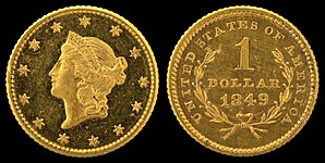 Liberty Head Gold dollar (Type I) (1849–54)